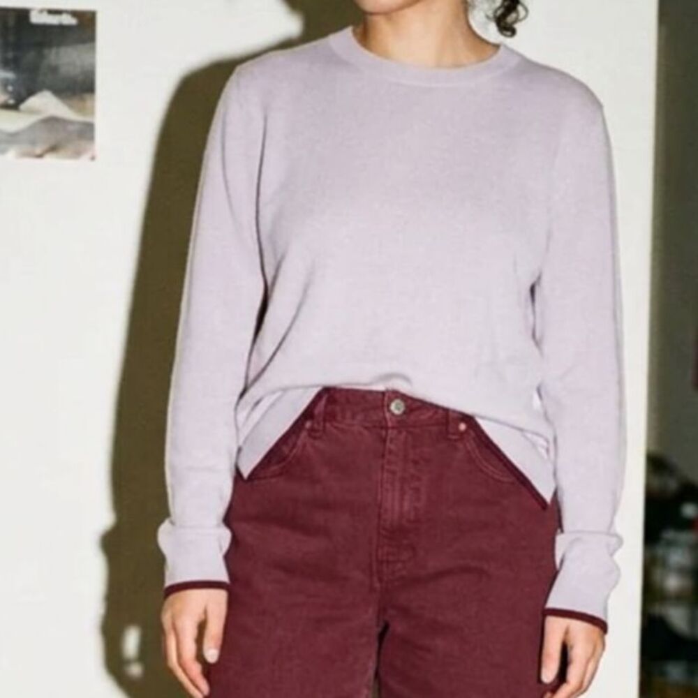Orvis Light Pink Coquette Cashmere Crew Neck Sweater